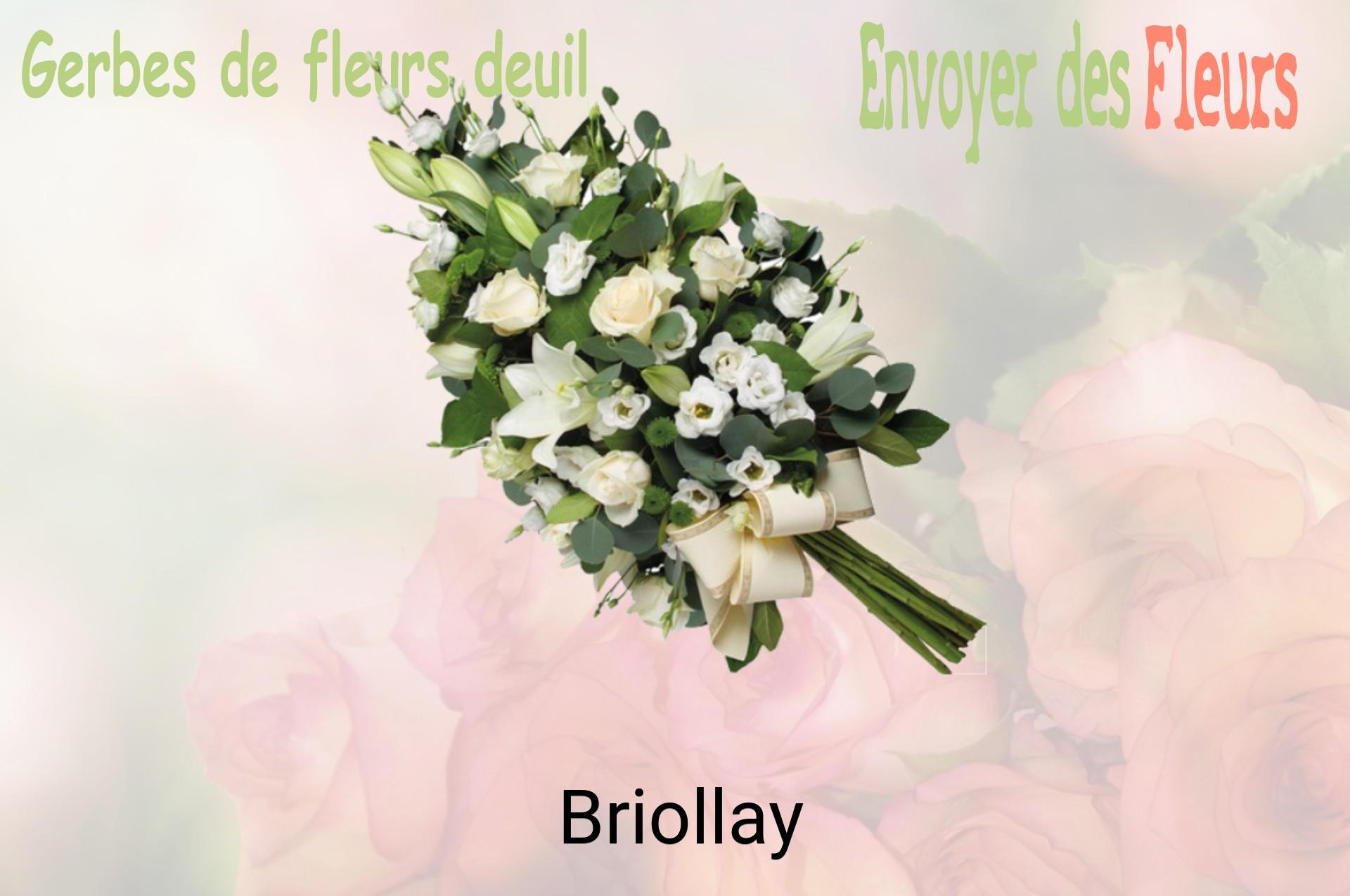 Gerbe de fleurs de deuil livrée à Briollay